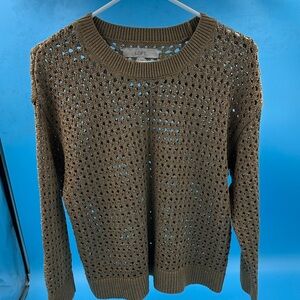 LOFT Khaki Women's Crew Neck Sweater